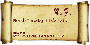 Mosánszky Flávia névjegykártya